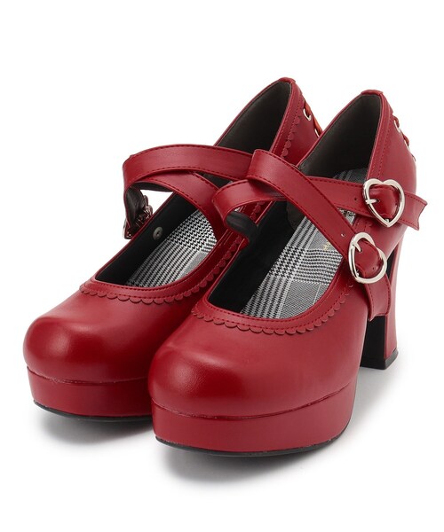 cs T&P(シーエスティーアンドピー)の「厚底チャンキーヒールパンプス(パンプス・レディース・ブラック/アイボリー/レッド系1/ブラック系1・L/LL/S/M)」の8枚目の写真