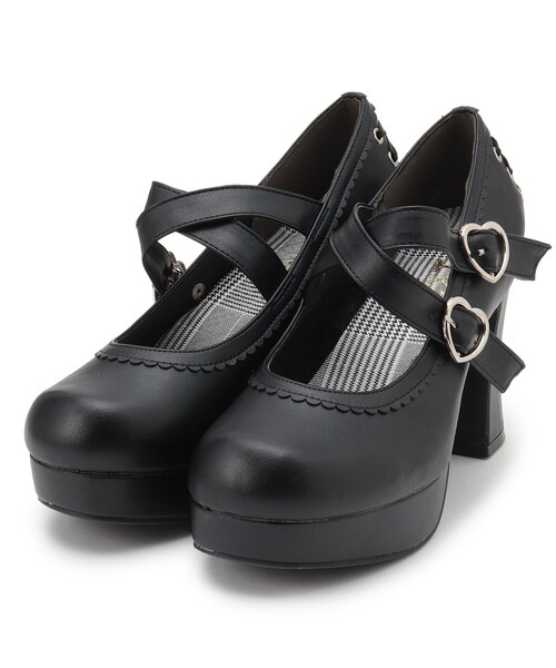 cs T&P(シーエスティーアンドピー)の「厚底チャンキーヒールパンプス(パンプス・レディース・ブラック/アイボリー/レッド系1/ブラック系1・L/LL/S/M)」の7枚目の写真