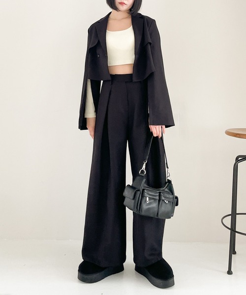 セール】Design Wide Pants 985018（スラックス）｜Heather