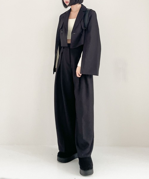 Heather（ヘザー）の「Design Wide Pants　985018（スラックス・レディース・グレー/ブラック/ブラウン・S/M）」の5枚目の写真
