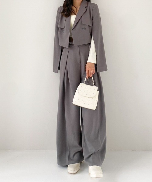 Heather（ヘザー）の「Design Wide Pants　985018（スラックス・レディース・グレー/ブラック/ブラウン・S/M）」の9枚目の写真