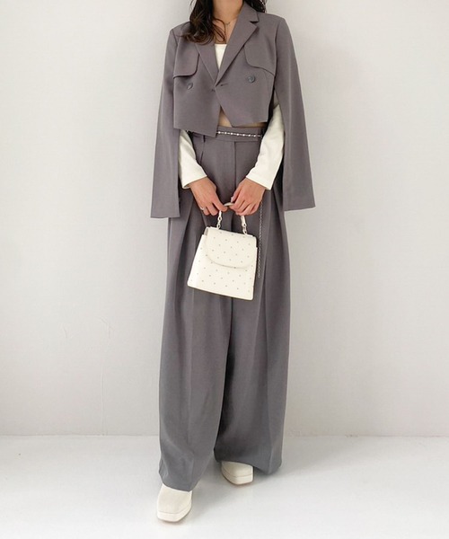 Heather（ヘザー）の「Design Wide Pants　985018（スラックス・レディース・グレー/ブラック/ブラウン・S/M）」の10枚目の写真