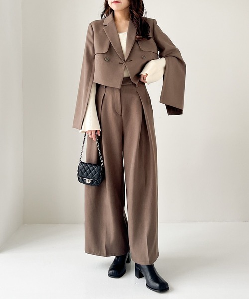 Heather（ヘザー）の「Design Wide Pants　985018（スラックス・レディース・グレー/ブラック/ブラウン・S/M）」の11枚目の写真