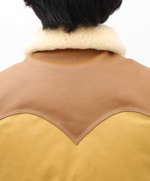 Rocky Mountain FeatherBed(ロッキー マウンテン フェザーベッド)の「【Rocky Mountain Featherbed】LEATHER CHRISTY VEST(ダウンベスト・メンズ・ブラック/ブラウン系その他・38/46/42)」の8枚目の写真