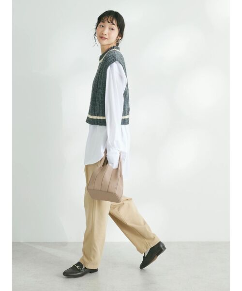 CRAFT STANDARD BOUTIQUE（クラフトスタンダードブティック）の「2WAYケーブルニットベスト（ベスト・レディース・ベージュ/ブラック/グレー/アイボリー・FREE）」の13枚目の写真