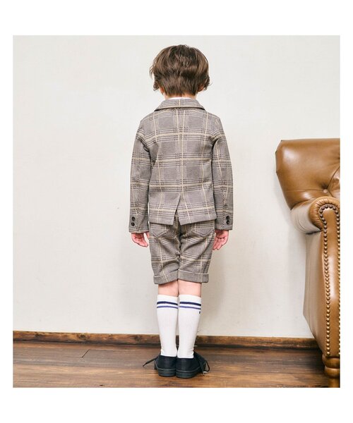 apres les cours（アプレレクール）の「【セットアップ可】フォーマルハーフパンツ_5分丈（スーツパンツ・キッズ・チェック・90/100/110/120/130）」の3枚目の写真