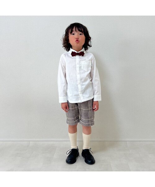 apres les cours（アプレレクール）の「【セットアップ可】フォーマルハーフパンツ_5分丈（スーツパンツ・キッズ・チェック・90/100/110/120/130）」の6枚目の写真