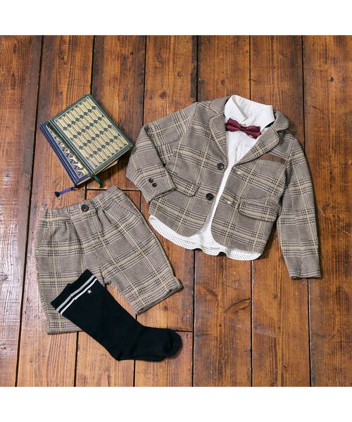 apres les cours（アプレレクール）の「【セットアップ可】フォーマルハーフパンツ_5分丈（スーツパンツ・キッズ・チェック・90/100/110/120/130）」の9枚目の写真