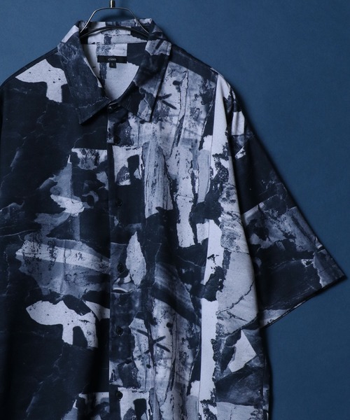 ANPAS(アンパス)の「Georgette Total Pattern Print Big Silhouette Thickness Shirt/ジョーゼット 総柄プリント ビッグシルエット とろみシャツ セットアップ対応(シャツ/ブラウス・メンズ・ブラック系その他3/ホワイト系その他4/ワイン/ブラウン系その他/ブラック/ホワイト系その他2/ブルー/ホワイト×ブラック/ホワイト系その他5/アイボリー/ブラック系その他7/ホワイト系その他/ブラウン系その他3/ブラック系その他6/ブラック系その他4/ホワイト系その他3/ブラウン/ホワイト/ブラック×ブラック/ブラウン系その他2/ブラック系その他5/ベージュ/ブラック系その他/ブラック系その他2/ベージュ系その他/ホワイト系その他6/ブラック系/ブラック系1/ブラック系2/ブラウン系その他4・L/M)」の19枚目の写真