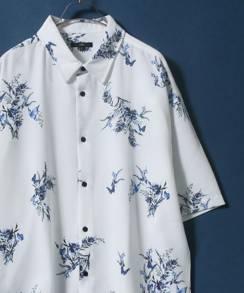 ANPAS(アンパス)の「Georgette Total Pattern Print Big Silhouette Thickness Shirt/ジョーゼット 総柄プリント ビッグシルエット とろみシャツ セットアップ対応(シャツ/ブラウス・メンズ・ブラック系その他3/ホワイト系その他4/ワイン/ブラウン系その他/ブラック/ホワイト系その他2/ブルー/ホワイト×ブラック/ホワイト系その他5/アイボリー/ブラック系その他7/ホワイト系その他/ブラウン系その他3/ブラック系その他6/ブラック系その他4/ホワイト系その他3/ブラウン/ホワイト/ブラック×ブラック/ブラウン系その他2/ブラック系その他5/ベージュ/ブラック系その他/ブラック系その他2/ベージュ系その他/ホワイト系その他6/ブラック系/ブラック系1/ブラック系2/ブラウン系その他4・L/M)」の6枚目の写真