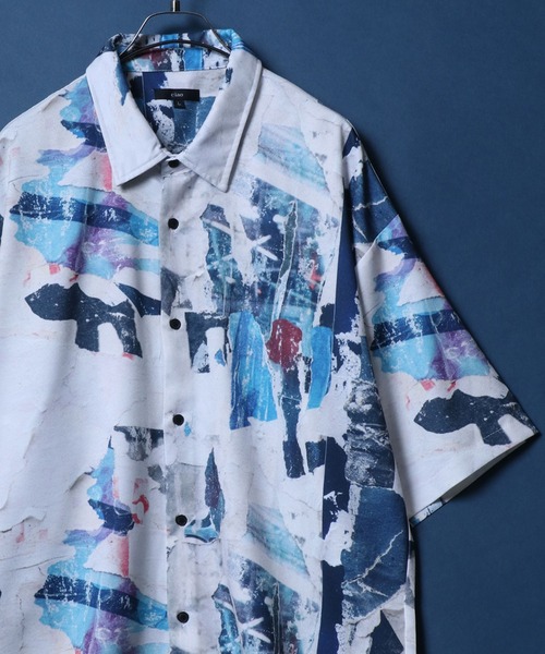 ANPAS(アンパス)の「Georgette Total Pattern Print Big Silhouette Thickness Shirt/ジョーゼット 総柄プリント ビッグシルエット とろみシャツ セットアップ対応(シャツ/ブラウス・メンズ・ブラック系その他3/ホワイト系その他4/ワイン/ブラウン系その他/ブラック/ホワイト系その他2/ブルー/ホワイト×ブラック/ホワイト系その他5/アイボリー/ブラック系その他7/ホワイト系その他/ブラウン系その他3/ブラック系その他6/ブラック系その他4/ホワイト系その他3/ブラウン/ホワイト/ブラック×ブラック/ブラウン系その他2/ブラック系その他5/ベージュ/ブラック系その他/ブラック系その他2/ベージュ系その他/ホワイト系その他6/ブラック系/ブラック系1/ブラック系2/ブラウン系その他4・L/M)」の10枚目の写真
