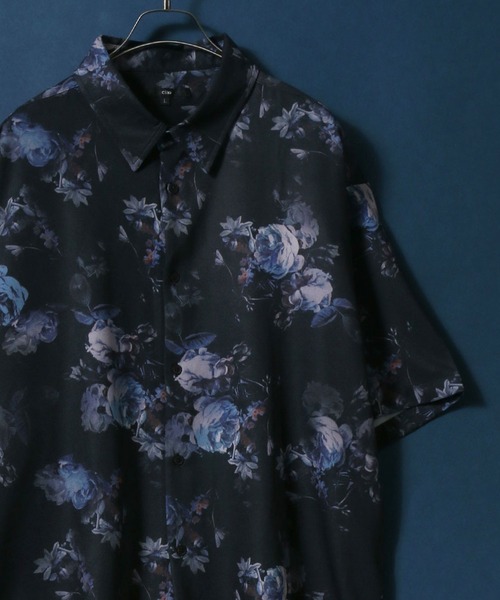 ANPAS(アンパス)の「Georgette Total Pattern Print Big Silhouette Thickness Shirt/ジョーゼット 総柄プリント ビッグシルエット とろみシャツ セットアップ対応(シャツ/ブラウス・メンズ・ブラック系その他3/ホワイト系その他4/ワイン/ブラウン系その他/ブラック/ホワイト系その他2/ブルー/ホワイト×ブラック/ホワイト系その他5/アイボリー/ブラック系その他7/ホワイト系その他/ブラウン系その他3/ブラック系その他6/ブラック系その他4/ホワイト系その他3/ブラウン/ホワイト/ブラック×ブラック/ブラウン系その他2/ブラック系その他5/ベージュ/ブラック系その他/ブラック系その他2/ベージュ系その他/ホワイト系その他6/ブラック系/ブラック系1/ブラック系2/ブラウン系その他4・L/M)」の11枚目の写真
