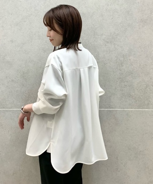 CAST:（キャストコロン）の「【1枚で着映える/セットアップ】ガンパッチブラウス（シャツ/ブラウス・レディース・ホワイト/ネイビー/ピンク系その他2・S/M）」の18枚目の写真