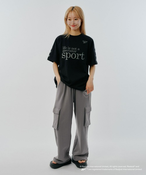 Reebok（リーボック）の「【Reebok別注】裏毛カーゴオーバーパンツ（スウェットパンツ・メンズ・グレー/チャコールグレー・LARGE/MEDIUM）」の8枚目の写真