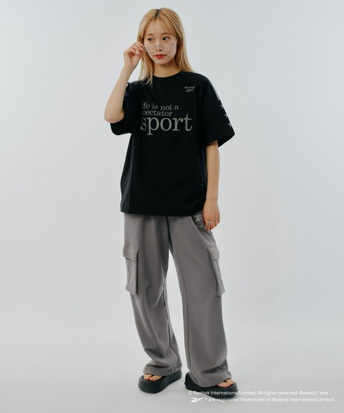 Reebok（リーボック）の「【Reebok別注】裏毛カーゴオーバーパンツ（スウェットパンツ・メンズ・グレー/チャコールグレー・LARGE/MEDIUM）」の9枚目の写真