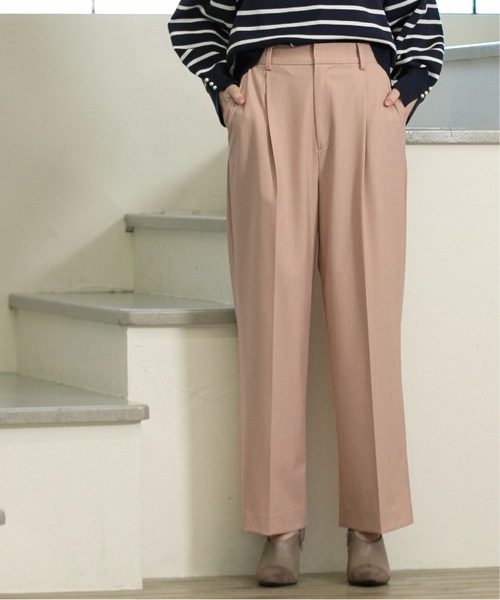 OPAQUE.CLIP（オペークドットクリップ）の「◆≪SS-LLsize≫ 着丈が選べる！美脚ストレッチストレートワイドパンツ【UV/抗ピリング/洗濯機洗い可】（その他パンツ・レディース・ブラック/グレー系2/ピンク/ベージュ・02/03/34/36/38/40/42）」の4枚目の写真