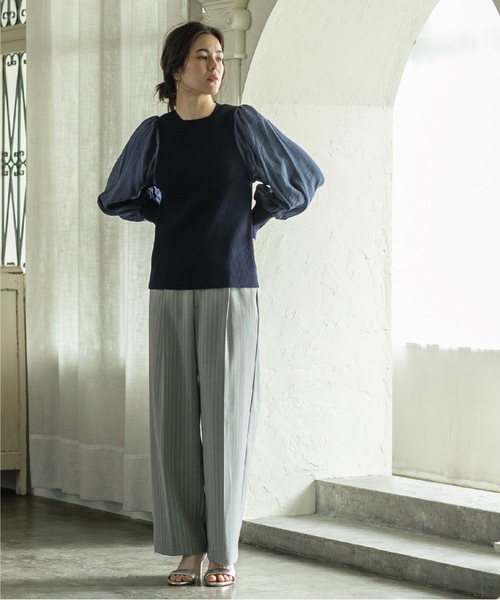 OPAQUE.CLIP（オペークドットクリップ）の「◆≪SS-LLsize≫ 着丈が選べる！美脚ストレッチストレートワイドパンツ【UV/抗ピリング/洗濯機洗い可】（その他パンツ・レディース・ブラック/グレー系2/ピンク/ベージュ・02/03/34/36/38/40/42）」の16枚目の写真