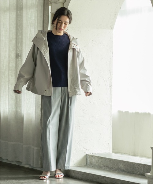 OPAQUE.CLIP（オペークドットクリップ）の「◆≪SS-LLsize≫ 着丈が選べる！美脚ストレッチストレートワイドパンツ【UV/抗ピリング/洗濯機洗い可】（その他パンツ・レディース・ブラック/グレー系2/ピンク/ベージュ・02/03/34/36/38/40/42）」の17枚目の写真