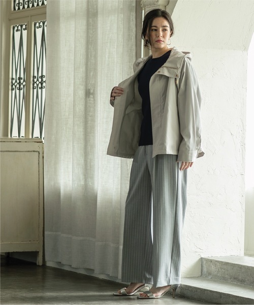 OPAQUE.CLIP（オペークドットクリップ）の「◆≪SS-LLsize≫ 着丈が選べる！美脚ストレッチストレートワイドパンツ【UV/抗ピリング/洗濯機洗い可】（その他パンツ・レディース・ブラック/グレー系2/ピンク/ベージュ・02/03/34/36/38/40/42）」の18枚目の写真