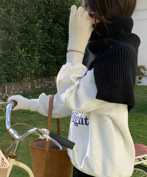 Felt-Maglietta(フェルトマリエッタ)の「リブニットネックウォーマー(ネックウォーマー/スヌード・レディース・グレー/ブラック/アイボリー/グリーン・FREE)」の10枚目の写真
