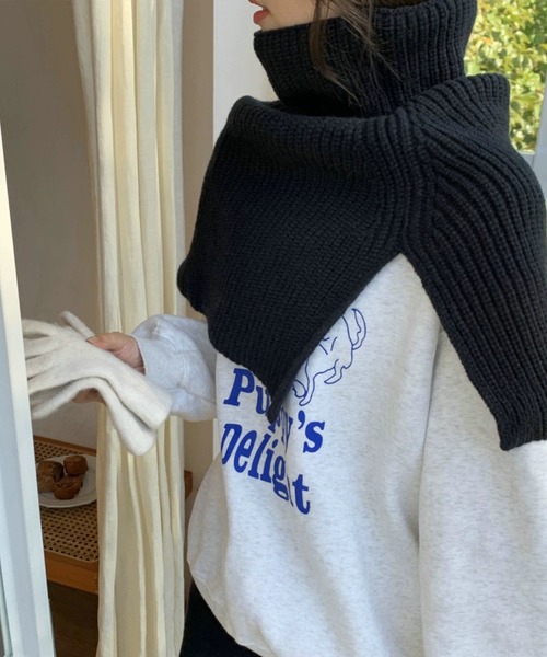 Felt-Maglietta(フェルトマリエッタ)の「リブニットネックウォーマー(ネックウォーマー/スヌード・レディース・グレー/ブラック/アイボリー/グリーン・FREE)」の12枚目の写真