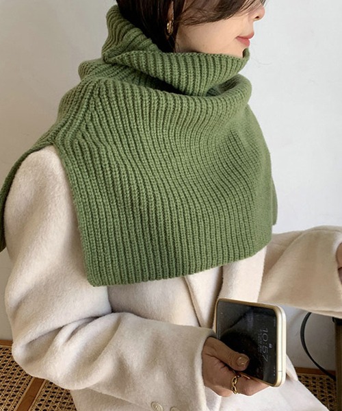 Felt-Maglietta(フェルトマリエッタ)の「リブニットネックウォーマー(ネックウォーマー/スヌード・レディース・グレー/ブラック/アイボリー/グリーン・FREE)」の15枚目の写真