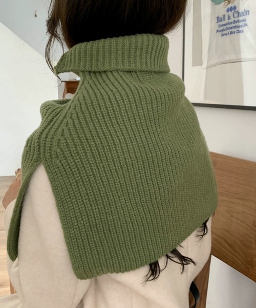 Felt-Maglietta(フェルトマリエッタ)の「リブニットネックウォーマー(ネックウォーマー/スヌード・レディース・グレー/ブラック/アイボリー/グリーン・FREE)」の16枚目の写真