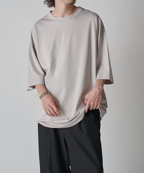 Lui's(ルイス)の「SHINE コード付きBIG T(Tシャツ/カットソー・メンズ・ブラック/ライトグレー/ホワイト/チャコールグレー・FREE)」の4枚目の写真