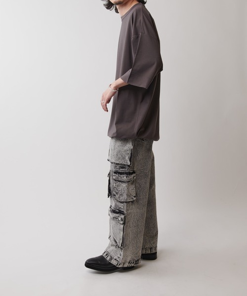 Lui's(ルイス)の「SHINE コード付きBIG T(Tシャツ/カットソー・メンズ・ブラック/ライトグレー/ホワイト/チャコールグレー・FREE)」の21枚目の写真