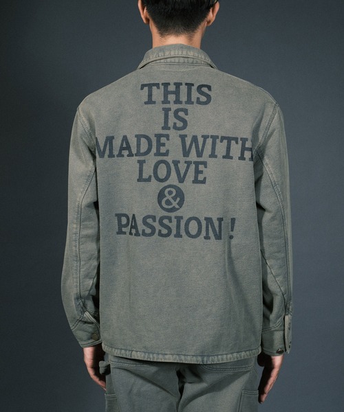 RePRODUCTION LABEL（リプロダクションレーベル）の「【2024SS】【RePRODUCTION LABEL / リプロダクションレーベル】バックプリントスウェットカバーオール（カバーオール・メンズ・ブラック/カーキ・FREE）」の15枚目の写真