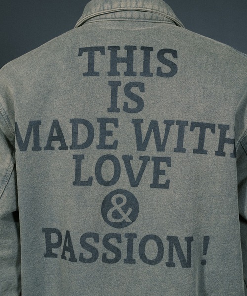 RePRODUCTION LABEL（リプロダクションレーベル）の「【2024SS】【RePRODUCTION LABEL / リプロダクションレーベル】バックプリントスウェットカバーオール（カバーオール・メンズ・ブラック/カーキ・FREE）」の11枚目の写真