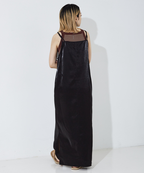 NOMINE（ノミネ）の「２WAY サテン リボン キャミワンピース▲NOMINE商品一覧は上のNOMINEタブをクリック▲（ワンピース・レディース・ホワイト/シルバー/ブラック・フリー）」の4枚目の写真