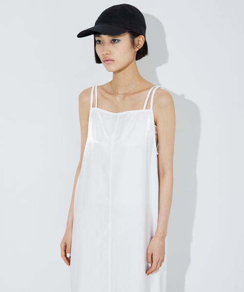 NOMINE（ノミネ）の「２WAY サテン リボン キャミワンピース▲NOMINE商品一覧は上のNOMINEタブをクリック▲（ワンピース・レディース・ホワイト/シルバー/ブラック・フリー）」の11枚目の写真