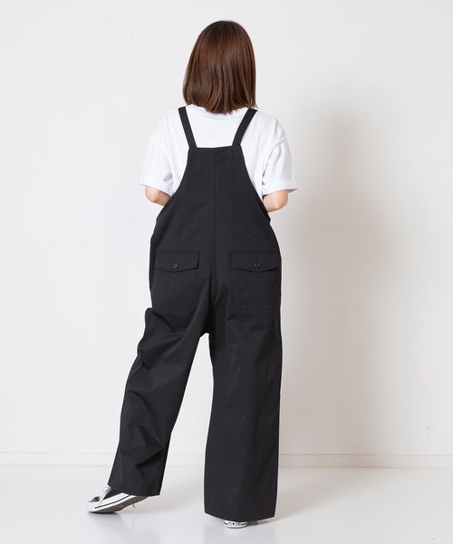 OUTDOOR PRODUCTS(アウトドアプロダクツ)の「【OUTDOOR PRODUCTS/アウトドアプロダクツ】 ワイドシルエット ベイカーサロペット(サロペット/オーバーオール・レディース・アイボリー/カーキ/ブラック・FREE)」の8枚目の写真