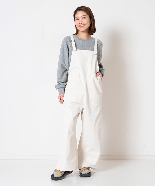 OUTDOOR PRODUCTS(アウトドアプロダクツ)の「【OUTDOOR PRODUCTS/アウトドアプロダクツ】 ワイドシルエット ベイカーサロペット(サロペット/オーバーオール・レディース・アイボリー/カーキ/ブラック・FREE)」の11枚目の写真