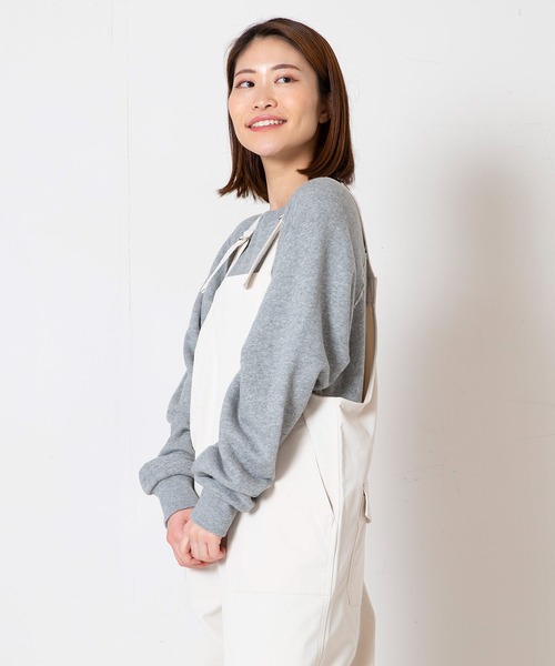 OUTDOOR PRODUCTS(アウトドアプロダクツ)の「【OUTDOOR PRODUCTS/アウトドアプロダクツ】 ワイドシルエット ベイカーサロペット(サロペット/オーバーオール・レディース・アイボリー/カーキ/ブラック・FREE)」の5枚目の写真