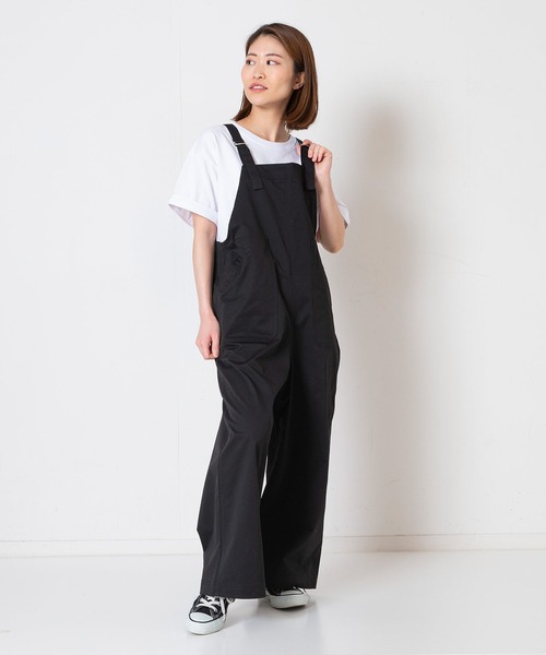 OUTDOOR PRODUCTS(アウトドアプロダクツ)の「【OUTDOOR PRODUCTS/アウトドアプロダクツ】 ワイドシルエット ベイカーサロペット(サロペット/オーバーオール・レディース・アイボリー/カーキ/ブラック・FREE)」の9枚目の写真