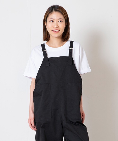 OUTDOOR PRODUCTS(アウトドアプロダクツ)の「【OUTDOOR PRODUCTS/アウトドアプロダクツ】 ワイドシルエット ベイカーサロペット(サロペット/オーバーオール・レディース・アイボリー/カーキ/ブラック・FREE)」の10枚目の写真