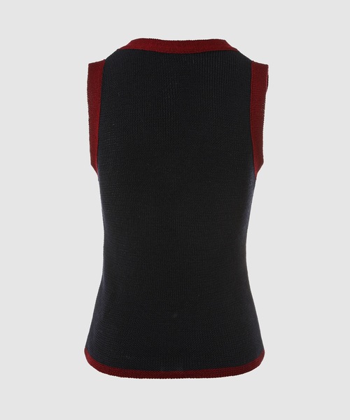 DRIES VAN NOTEN（ドリスヴァンノッテン）の「TIGRIS 8720 W.K.T.TOP NAV（ベスト・レディース・ネイビー・S/XS）」の3枚目の写真