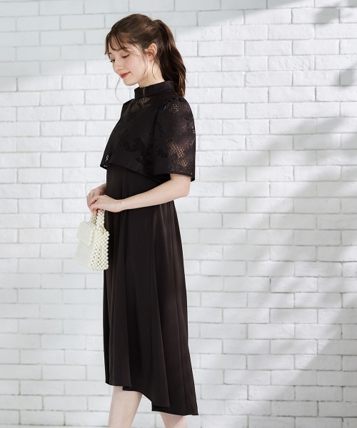 トゥエルブアジェンダ パーティドレス チュールスリーブ レース 結婚式