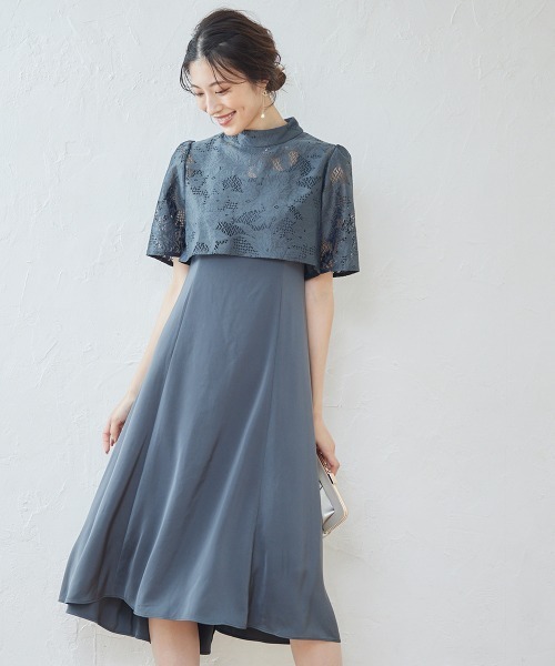 12Twelve Agenda（トゥエルブ　アジェンダ）の「【組み合わせ自由】【結婚式】プチハイネックフレアスリーブボレロブラウス（カーディガン/ボレロ・レディース・ブラウン/カーキ・M）」の6枚目の写真