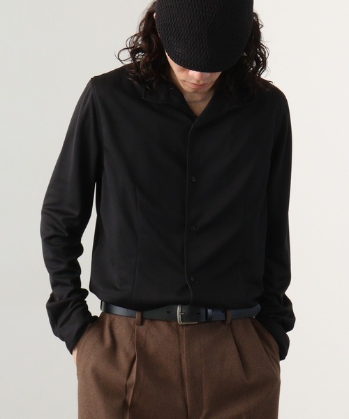 Italian collar long sleeve shirt / イタリアンカラーシャツ（シャツ/ブラウス）｜EVOLUTION（エボリューション）