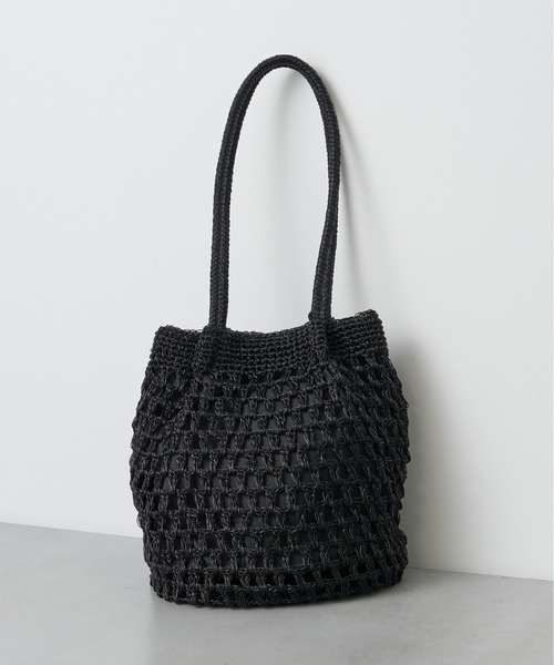 Actually（アクチュアリー）の「メタリックコードヤーン トートバッグ（トートバッグ・レディース・ブラック/シルバー・フリー）」の7枚目の写真