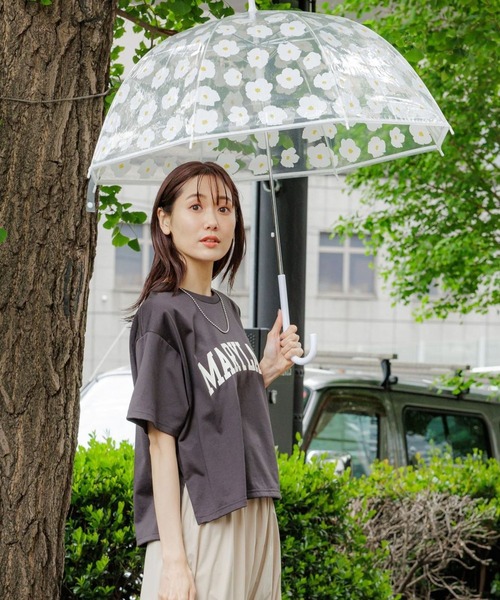 GLOBAL WORK（グローバルワーク）の「軽量ドームビニ傘/989741（長傘・レディース・ホワイト系8/その他7/アニマル/ブルー/ブラウン・ONE SIZE）」の2枚目の写真