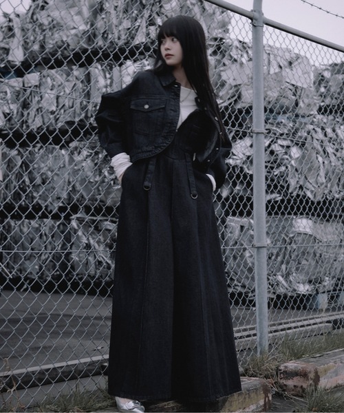 Ezick（エジック）の「Mode denim round hem ショートジャケット（デニムジャケット・レディース・グレー/ブラック/ライトブルー・FREE）」の16枚目の写真