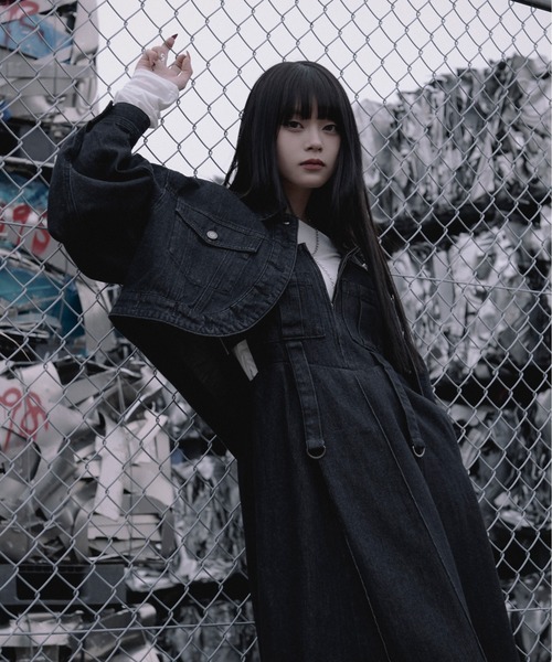 Ezick（エジック）の「Mode denim round hem ショートジャケット（デニムジャケット・レディース・グレー/ブラック/ライトブルー・FREE）」の18枚目の写真