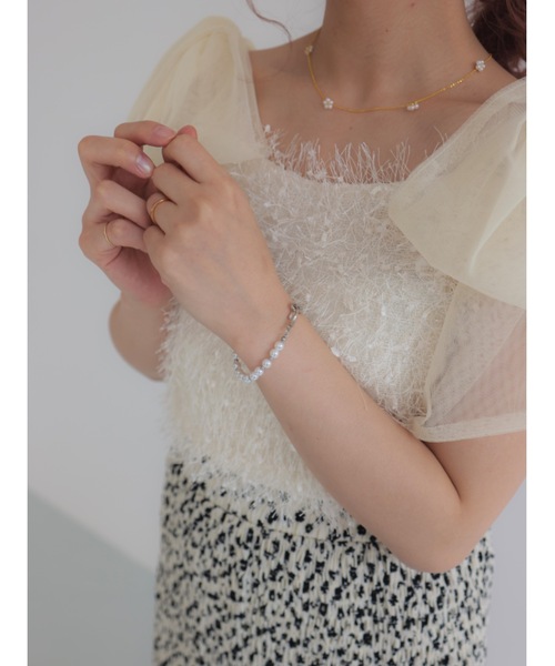 JUMELLE（ジュメロ）の「nuance pearl bracelet（ブレスレット・レディース・シルバー・FREE）」の2枚目の写真