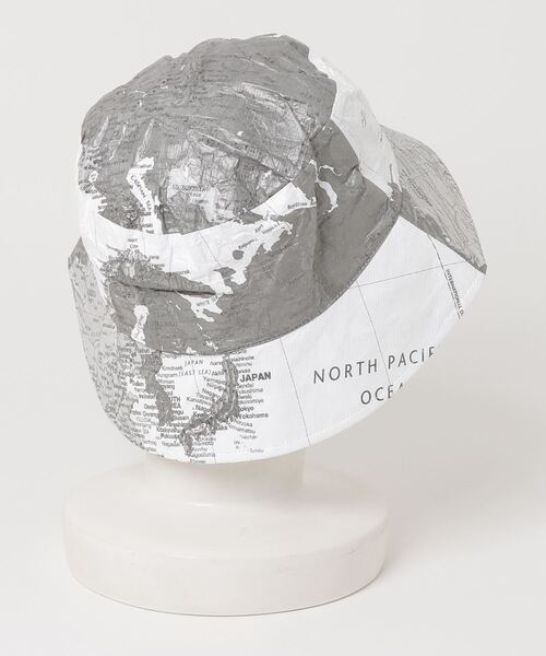 HOUSTON(ヒューストン)の「HOUSTON / 地図柄ペーパーハットTYVEK PAPER HAT / HS6848(ハット・メンズ・ホワイト/ブラック・FREE)」の3枚目の写真