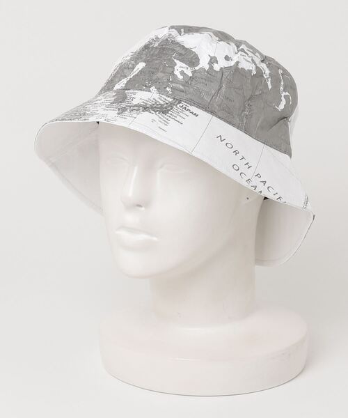 HOUSTON(ヒューストン)の「HOUSTON / 地図柄ペーパーハットTYVEK PAPER HAT / HS6848(ハット・メンズ・ホワイト/ブラック・FREE)」の5枚目の写真