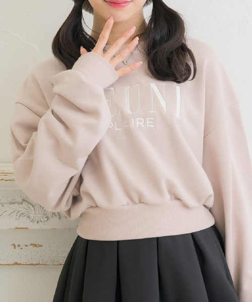 ems excite（エムズエキサイト）の「フレンチロゴ刺繍トレーナー（スウェット・レディース・オフホワイト/ピンク/ブルー・FREE）」の5枚目の写真